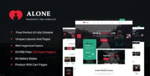 Alone v79112 - Charity Multipurpose Non-Profit WordPress Theme - Wholesale GPL