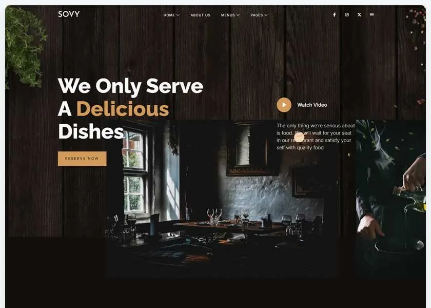 Sovy-Restaurant-FSE-WordPress-Theme Sovy v1.0.4 - Restaurant FSE WordPress Theme - Image 1