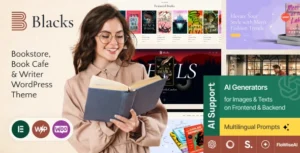 blacks-book-store-book-cafe-writer-wordpress-theme - Wholesale GPL