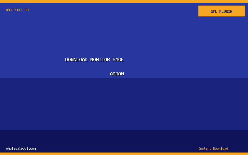 Download Monitor Page Addon - Wholesale GPL