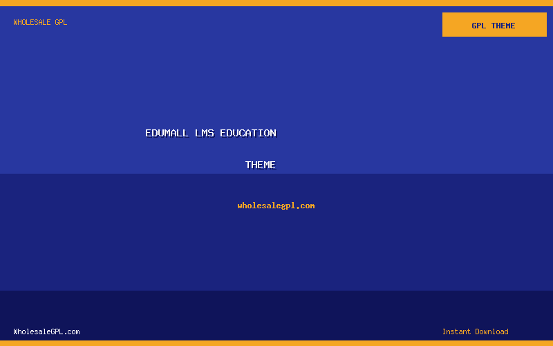 Edumall LMS Education Theme - Wholesale GPL