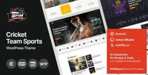 spin-cricket-team-sports-wordpress-theme-ai - Wholesale GPL